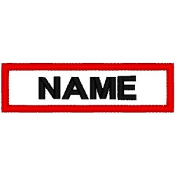 NAME PATCH SQUARE CORNER